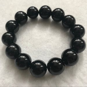 Black Agate Beads Bracelet